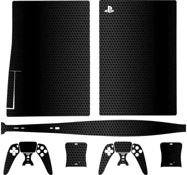 Autocollant PS5 Peau de carbone noir - TenStickers
