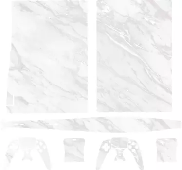 Sticker PS5 imitation marbre blanc - TenStickers