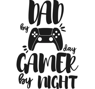 Vitrophanie vitrine Papa gamer de nuit - TenStickers