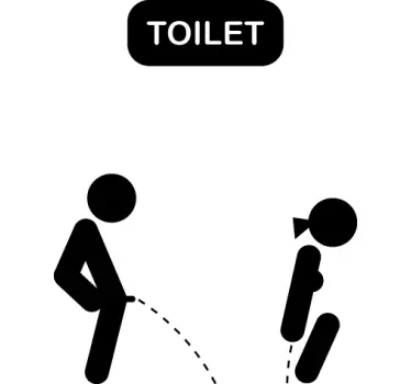 Sticker WC toilet - TenStickers
