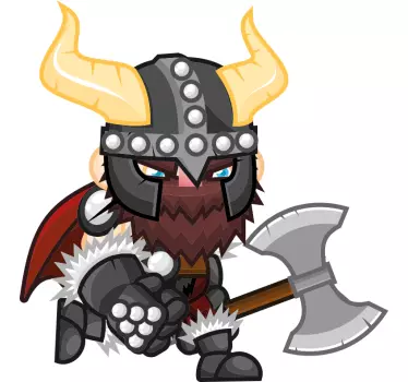 Sticker superhéro représentation de viking - TenStickers