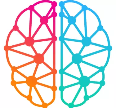 Autocollant science structure cérébrale colorée - TenStickers