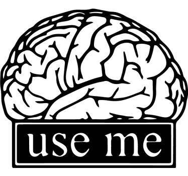 Sticker Texte Cerveau utilise moi phrase - TenStickers