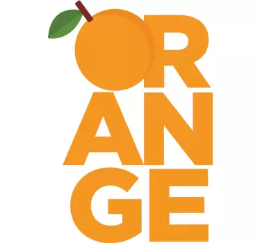 Sticker fruit design de fruit orange frais - TenStickers