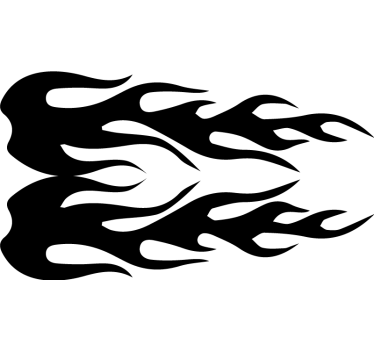 Sticker voiture art graphique flamme - TenStickers