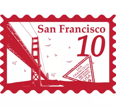 Sticker voiture monument de san francisco - TenStickers