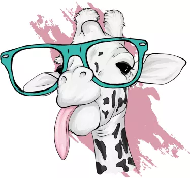 Sticker Animal Sauvage éclaboussure de girafe - TenStickers