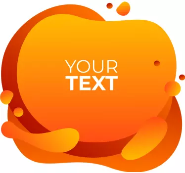 Autocollant Personnalisé Fluide dégradé de logo orange - TenStickers