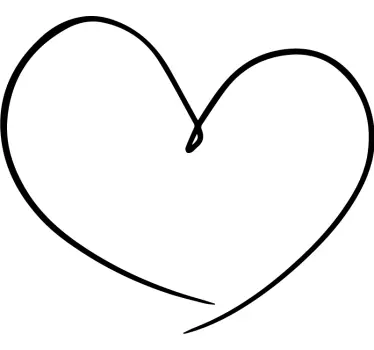 Autocollant Forme Coeur minimaliste - TenStickers