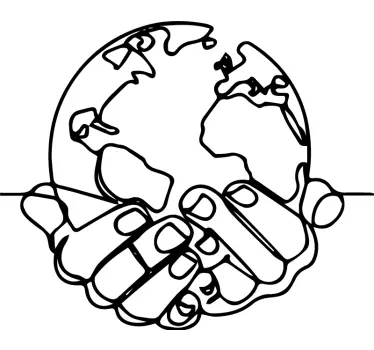 Autocollant muraux Salon Carte du Monde Terre minimaliste - TenStickers