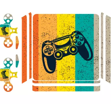 Stickers Playstation 4 Contrôleur ps4 en couleurs - TenStickers