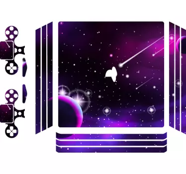 Autocollant PS4 univers violet - TenStickers