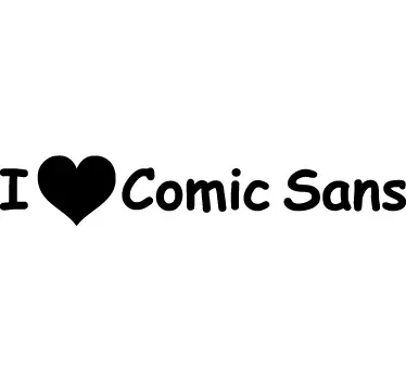 Autocollant mural comic sans - TenStickers