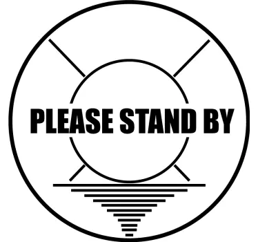 Sticker texte message d'attente graphique - TenStickers