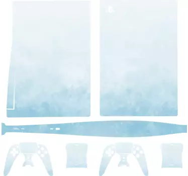 Sticker ps5 peau de jeu aqua - TenStickers