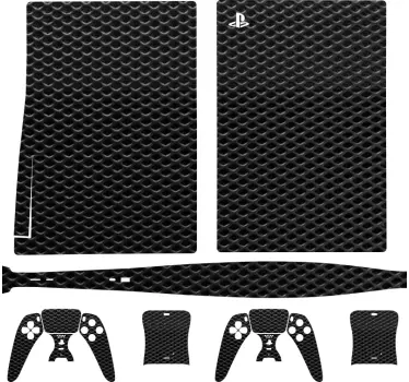 Sticker ps5 veste texturée charbon - TenStickers