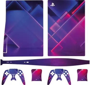 Sticker ps5 avec motif géométrique - TenStickers