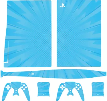 Sticker ps5 Éclat d'Énergie bleue - TenStickers