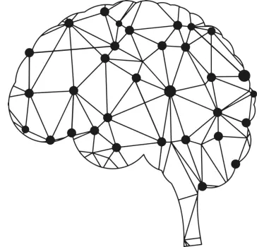 Autocollant Science Cerveau géométrique - TenStickers