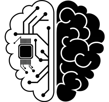 Autocollant science design circuit cérébral - TenStickers