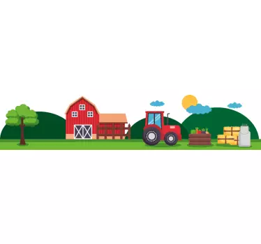 Sticker Mural Chambre Enfant Tracteur agricole - TenStickers