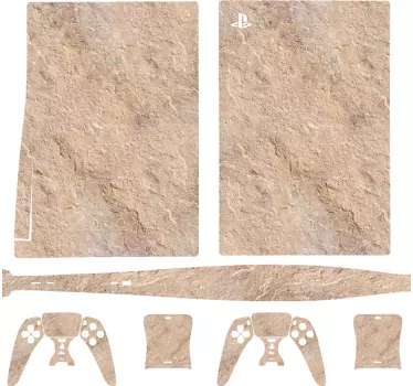 Sticker ps5 texture pierre naturelle - TenStickers