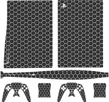 Sticker ps5 motif en nid d'abeille - TenStickers