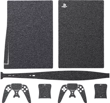 Autocollant PS5 Acier noir brossé - TenStickers