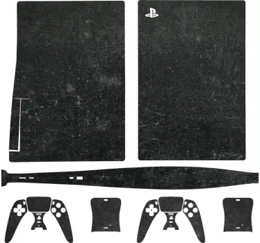Sticker ps5 coque noire lisse - TenStickers
