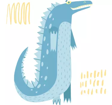 Sticker mural dinosaure créature cartoon amicale - TenStickers