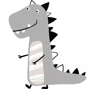 stickers muraux stickers dinosaure gris nordique - TenStickers