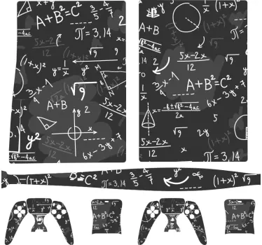 Sticker ps5 formules mathématiques - TenStickers