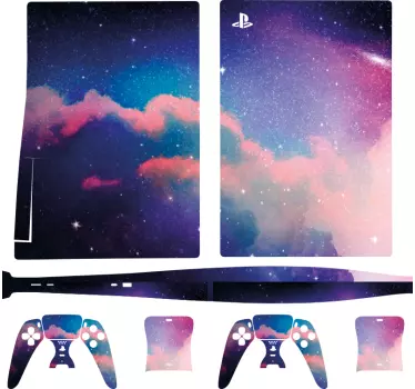 Sticker PS5 motif de nuage cosmique - TenStickers