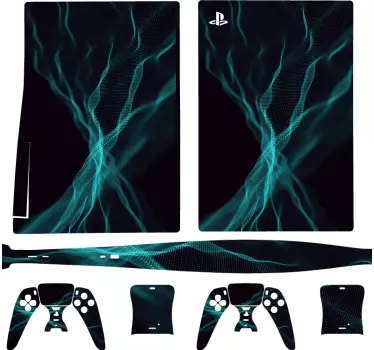 Autocollant PS5 Particules 3d bleues - TenStickers