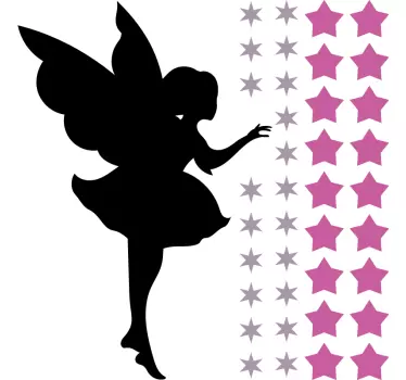 Sticker fées silhouette de fée - TenStickers