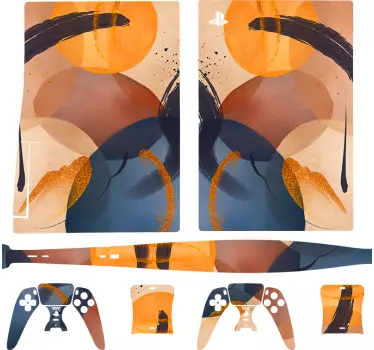Sticker ps5 configuration de couleurs abstraites - TenStickers
