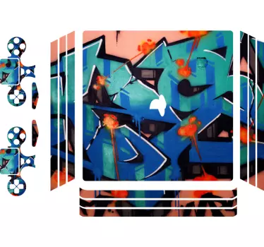 Stickers Playstation 4 Graffiti d'art de rue - TenStickers
