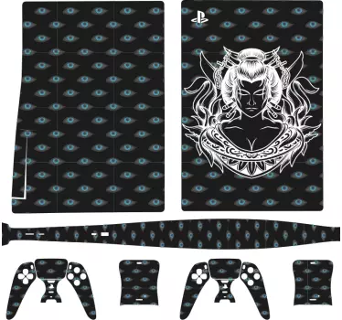 Sticker ps5 stylisation de figure mystique - TenStickers