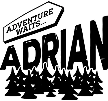 Sticker citation aventure vous attend design - TenStickers