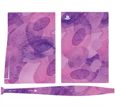 Sticker ps5 motifs violets vibrants - TenStickers