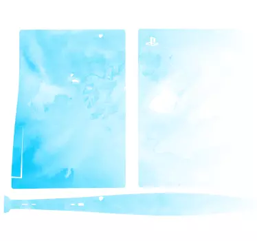 Sticker ps5 appareil de jeu couleur aqua - TenStickers