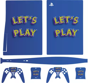 Sticker ps5 graphique jouons ensemble - TenStickers