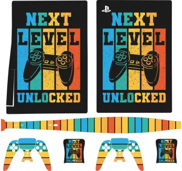 Sticker ps5 niveau suivant débloqué - TenStickers