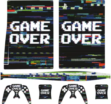 Sticker ps5 ambiance game over - TenStickers