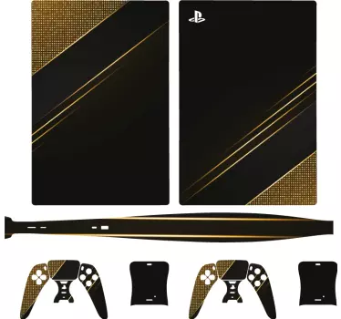Autocollant PS5 Fond de luxe doré - TenStickers