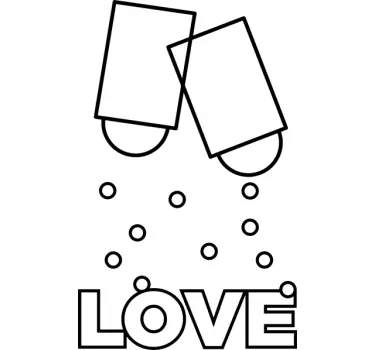 Sticker cuisine sel et poivre love amour - TenStickers