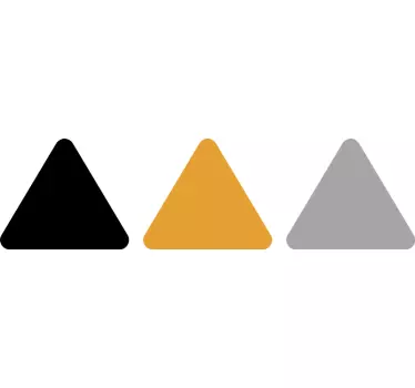 Sticker Mural Personalisé Triangles dorés et noirs - TenStickers