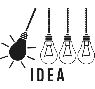 Sticker citation ampoule d'inspiration - TenStickers