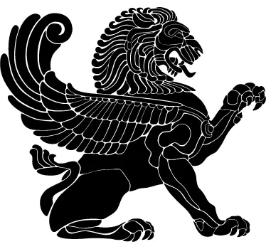 Sticker decoratif lion ailé - TenStickers