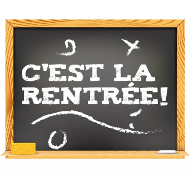 Sticker de Porte Ardoise scolaire - TenStickers